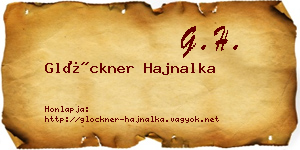 Glöckner Hajnalka névjegykártya