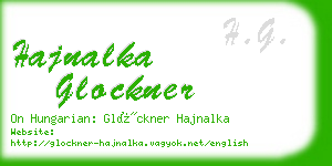 hajnalka glockner business card